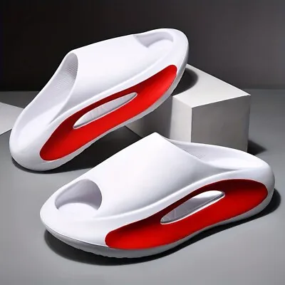 Buy Mens Designer Slip On Sliders Rubber Slides Comfy Summer Holiday Sandals Shoes • 16.79£