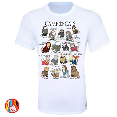 Buy Game Of Thrones CATS - Novelty GOT Funny T-Shirt  Kids & Adult Sizes - 2 Colours • 14.99£
