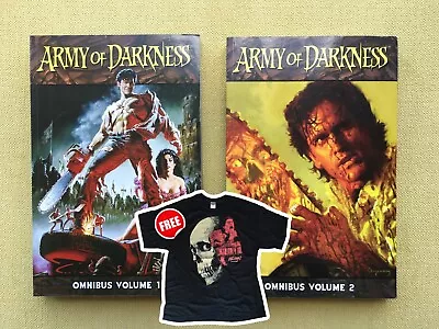 Buy Comic Book Omnibus Army Of Darkness Vol 1 & 2 + BONUS FREE Evil Dead T-Shirt • 93.92£