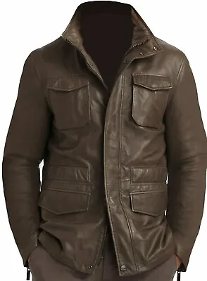 Buy Genuine Lamb Leather M-65 Field Military Army Rambo Desert Storm Coat Jacket • 99.99£