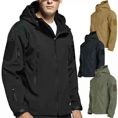 Buy Men Army Military Jacket Waterproof Tactical Soft Shell Jacket Coat Windbreaker • 23.39£