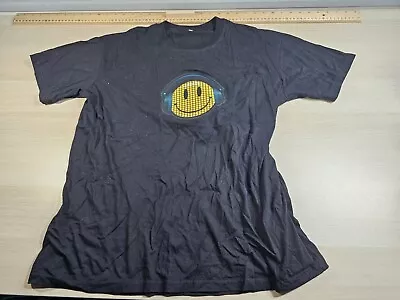 Buy Sound Reacting Light Up Flashing T-Shirt Smiley Face With Headphones Size L • 19.99£