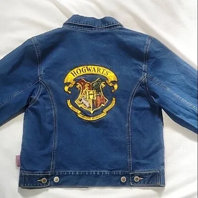 Buy Harry Potter Denim Jacket Vintage 2000's Style Kids Size Large 14/16 • 22.49£