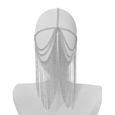 Buy Masquerade Face Chain Jewelry Gothic Punk Tassels Headwear Chain • 11.32£
