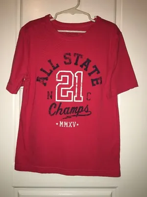 Buy Sonoma Size Medium 5/6 All State Champs Red Short Sleeve Shirt Top Sports Boys  • 3.94£
