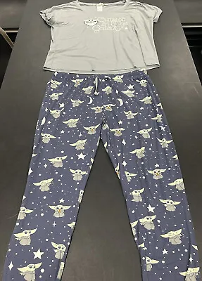 Buy Disney - Slumber - Star Wars - Grogu Soft Pajamas PJs Set -Sz XL - Pants & Shirt • 11.37£