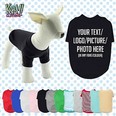 Buy Custom Personalised Dog Puppy Pet T-SHIRT Clothes Name Funny Gift-Your Text/logo • 16.99£