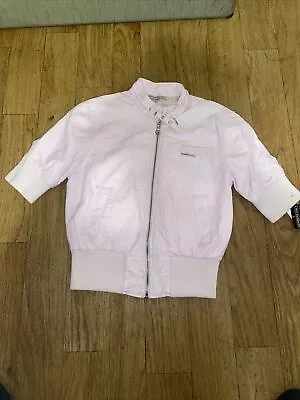 Buy Members Only Women Pink  Faux Leather Half Sleeve Jacket Size Medium 3 • 47.35£