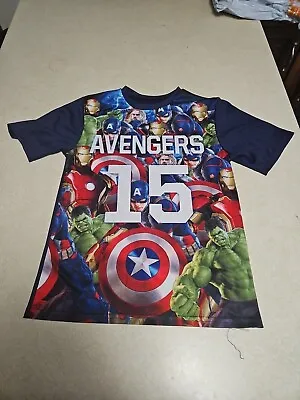 Buy Boys Marvel Avengers Age Of Ultron 15 Polyester T-shirt Tee Size L 10/12 • 7.87£