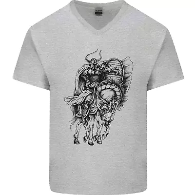 Buy Odin The Viking On Horseback Valhalla Gods Mens V-Neck Cotton T-Shirt • 8.99£