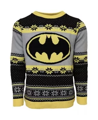 Buy Small (UK) Batman Bat Sign Christmas Sweater Jumper Numskull Gotham City DC • 33.99£