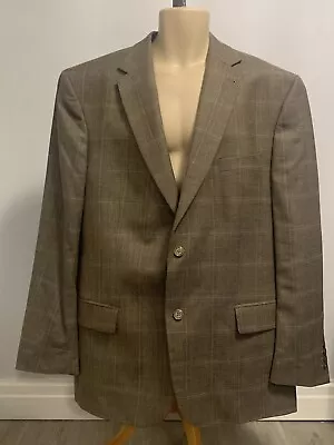 Buy Mens MARIO BARUTTI UK 48R Windowpane Silk Linen Wool Sport Coat Blazer Jacket • 52.68£