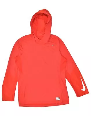 Buy NIKE Mens Graphic Hoodie Jumper Medium Red Polyester BH55 • 24.95£