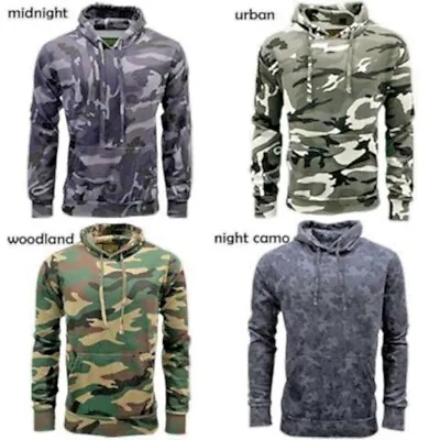 Buy Men's Soft Touch Camouflage Hooded Top Hoodie • 16.95£