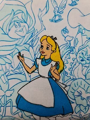 Buy Disney Alice In Wonderland Dress Costume Making Cotton Fabric 44  • 12.99£