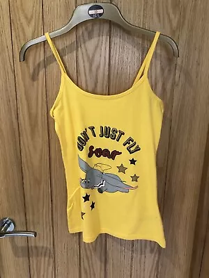 Buy Ladies Primark Disney Dumbo Sleeveless Yellow T-Shirt Size 6/8 • 5£