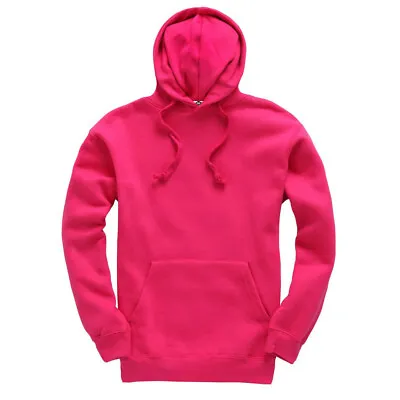 Buy Premium Quality Plain Adults Hoodie Hooded Sweatshirts New Spirit Sizes S-XXL • 14.95£
