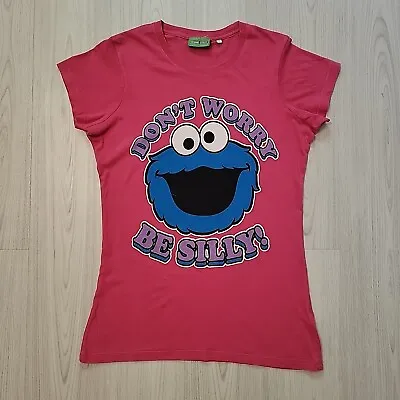 Buy Sesame Street Size 14 100% Cotton Pink Cookie Monster T-shirt New Look Humour  • 9.99£