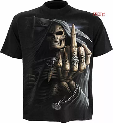 Buy SPIRAL DIRECT BONE FINGER T-Shirt,Top/Tee/ Biker/Grim Reaper/Skull/Goth/Bone • 16.99£
