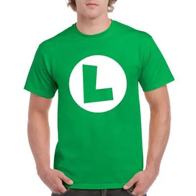 Buy Luigi L T-Shirt Gaming Gamer Unisex Casual Short Sleeve Tee • 14.95£