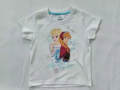 Buy Girls Disney Frozen My Sister My Hero Kids T-Shirt Short Sleeve + Sizes • 5.99£