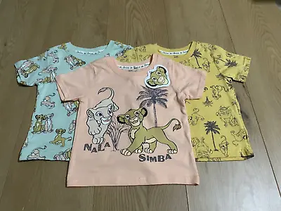 Buy BNWT 3 Pack Baby Boys Primark Disney The Lion King T-shirts Age 18-24 Months • 10.99£
