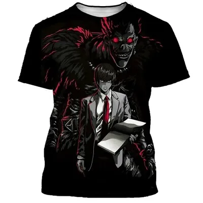 Buy Aime Death Note Harajuku Casual Women Men T-Shirt 3D Print Short Sleeve Tee Tops • 9.59£