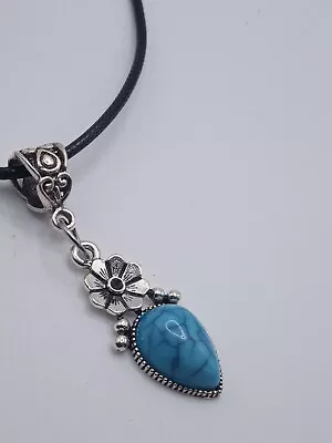 Buy NEW Beautiful  Blue Teardrop Necklace Goth Pagan  Alternative Jewellery  • 4.95£