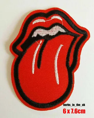 Buy Red Tongue RED MOUTH & TONGUE ROLLING STONES Embroidery Applique Patch Sew Iron • 2.78£
