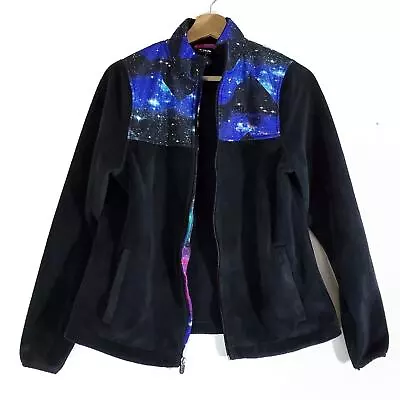 Buy Fila Size XS Galaxy Stars Space Print Fleece Zip Jacket Rainbow Colorful Soft • 33.14£