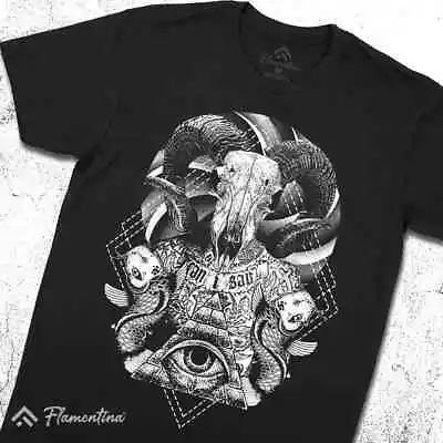 Buy Occult Ram T-Shirt Horror Baphomet Horned Demon Devil Mythical Creature P160 • 11.99£