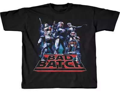 Buy Star Wars The Bad Batch Crew Unisex T-Shirt Black Size Large • 18.90£