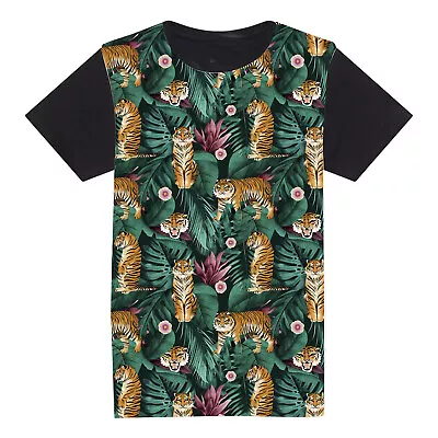 Buy Tropical Jungle Tiger Print T-shirt All Over Print Tee (NEW SIZES) • 11.90£