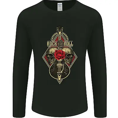 Buy Rock N Roll Guitar Skull Guitarist Electric Mens Long Sleeve T-Shirt • 12.99£