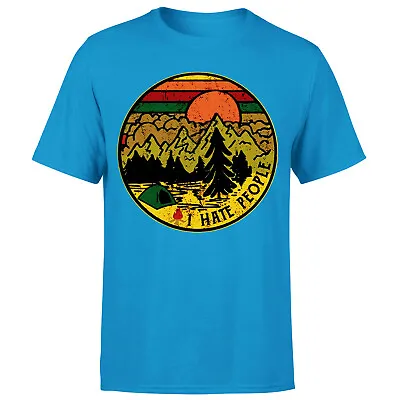 Buy Camping I Hate People Camp Hike Hiking Funny Joke Retro Top Mens T-Shirt#P1#OR#A • 9.99£