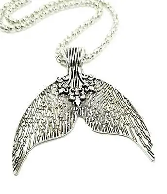 Buy Mermaid Tail Pendant Chain Necklace Whale Tail Women Retro Silver Jewelry Gift • 5.99£