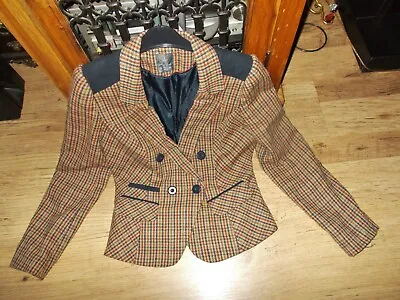 Buy Tweed Style Fitted Jacket Size 12 • 5.99£