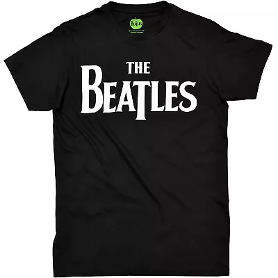 Buy The Beatles T Shirt  Official Drop T Logo New Black • 14.88£