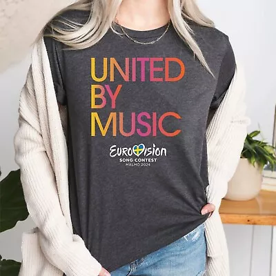 Buy United By Music Eurovision Songcontest 2024 Shirt Sweden Malmo Eurovision Tees • 9.99£