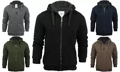 Buy Mens Hoodie Brave Soul Zipped Sherpa Lined Hooded Sweatshirt Hoodie Warm Jacket • 24.99£
