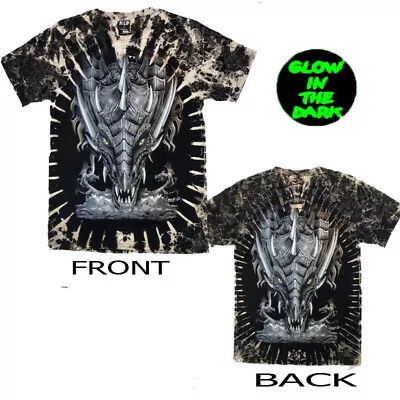 Buy Men Ty Dy Dragon  T-Shirt Both Side Print Glow In Dark • 7.99£