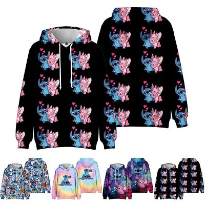 Buy Kid Boy Girl Lilo And Stitch Hoodies Tops Long Sleeve Sweater Sweatshirt Jumper • 13.57£