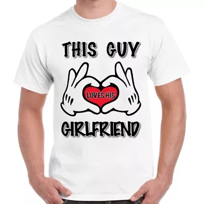 Buy Valentines This Guy Loves His Girlfriend Anniversary Birthday Gift T Shirt 2414 • 6.35£