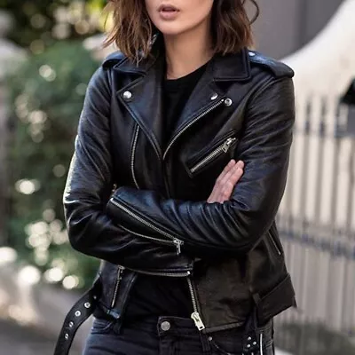 Buy Stylish Faux Leather Formal Coat For Women Ladies Biker Jacket Plus Size • 45.76£