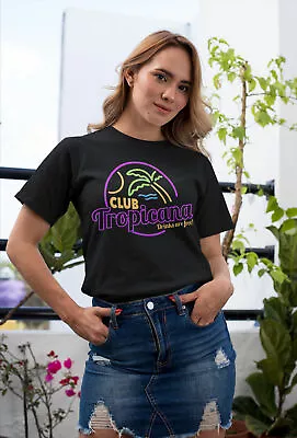 Buy Womens Club Tropicana T-Shirt  - 80s Fancy Dress Disco Party Music Wham • 8.99£
