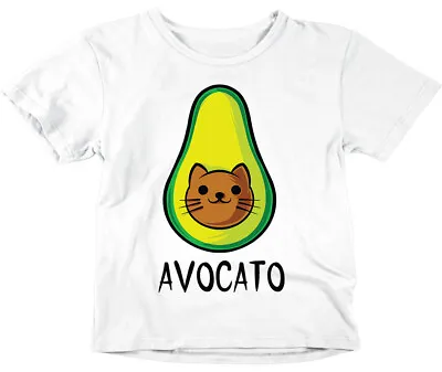 Buy Avocato Funny Cat Kids Boys Girls T-Shirt - Kitty Cute Lol Pun Avocado • 8.95£