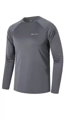 Buy Long Sleeve Shirt Sport Chest 50 Inch Gray UV Protection Outdoors Polyester • 10£