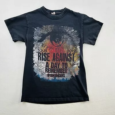 Buy Rise Against Shirt Womens Small Black Concert Band Rock Tour 2012 Music Ladies • 14.06£