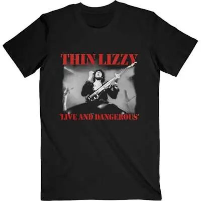Buy Thin Lizzy  - Official  Unisex T- Shirt -  Live & Dangerous  - Black Cotton • 17.99£