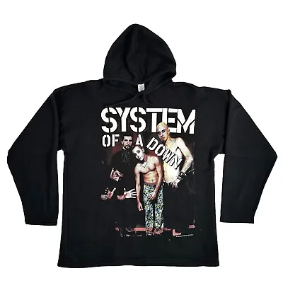 Buy Rare Vintage System Of A Down Euro Hoodie 2002 Size XL Double Sided SOAD  • 196.29£